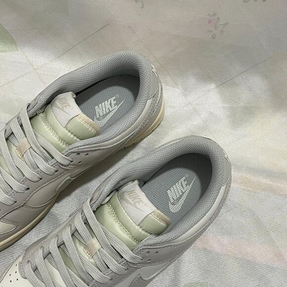 Nike Dunk Low Needlework Sail Aura Low Top Grey Sneakers - Picture 6 of 7